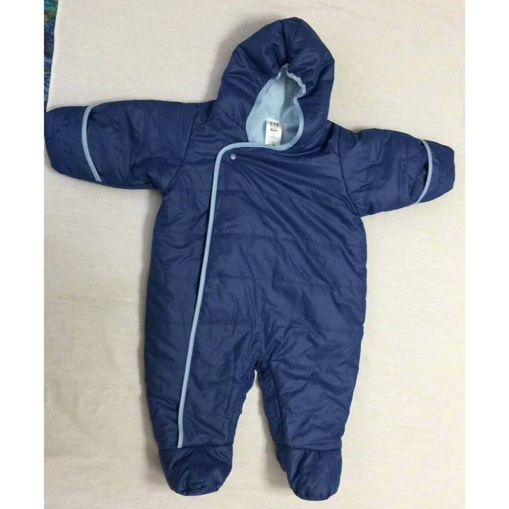 BABY GAP BOYS SNOWSUIT FLEECE LINED SIZE 3-6 MONTHS